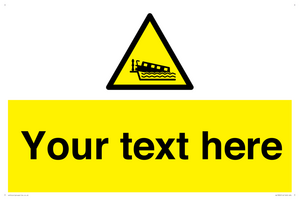 Custom warning grounding narrow boat on lock cill